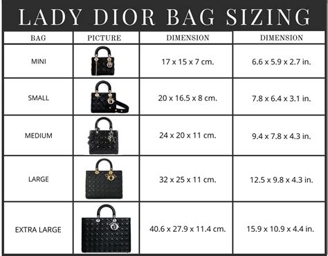 lady dior medium size cm|lady dior vault size chart.